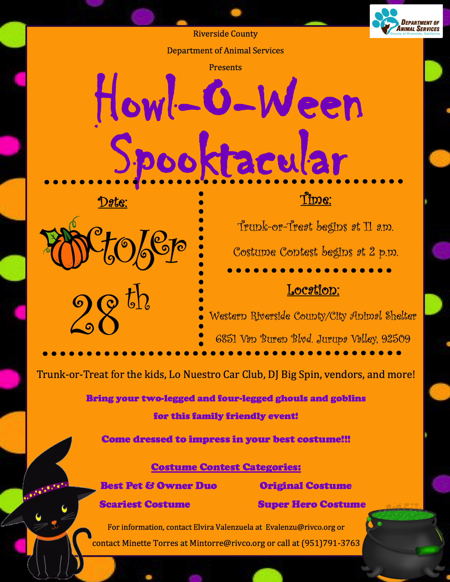 Howl O Ween Spooktacular Flyer Riverside